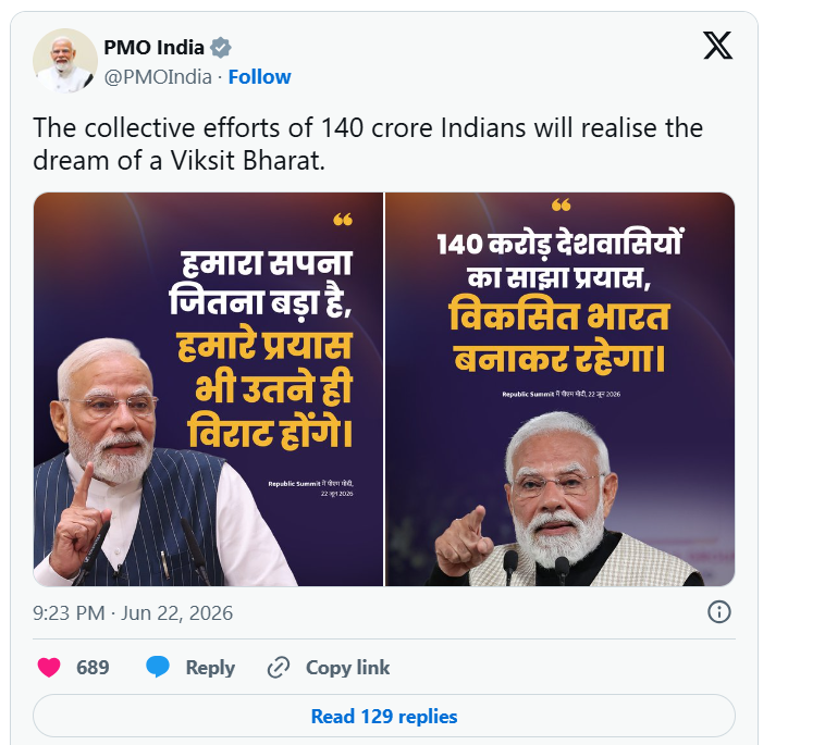 Shri Narendra Modi addresses the Republic Summit 2026